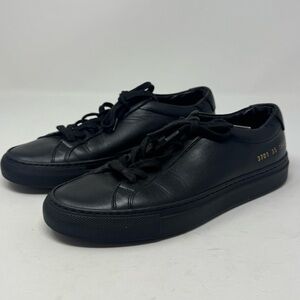 WOMAN BY COMMON PROJECTS | Black Leather Lace Up Sneakers Women’s Size 6.5